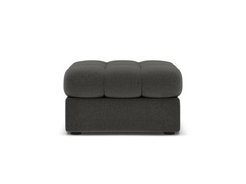 Čalouněný čtvercový taburet Justin šedý, moderní a elegantní do obýváku 60x60 cm