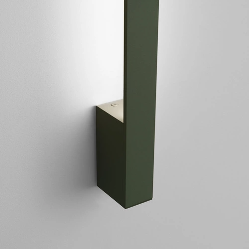 Moderní nástěnné LED svítidlo LAHTI 50 olivově zelené do obývacího pokoje a ložnice hliník