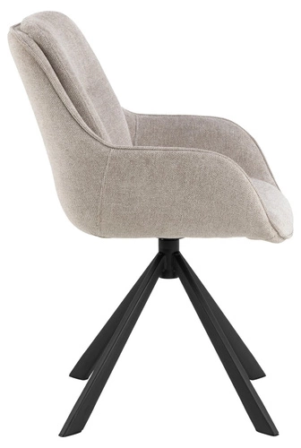 Jídelní židle Carrie Actona čalouněná béžová otočná s područkami moderní