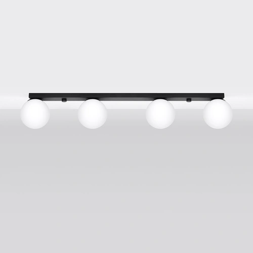 Moderní stropní svítidlo YOLI 4 černé kovové do obýváku a ložnice SOLLUX LIGHTING
