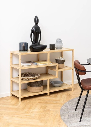 Bambusová knihovna Moso nízká Actona 114 cm do obýváku skandinávský styl přírodní