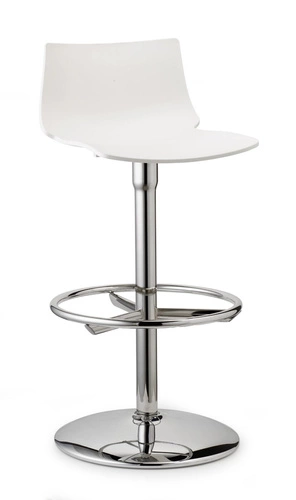 Barová stolička Day Twist bílá moderní bez opěrky do kuchyně 75 cm otočná SCAB Design