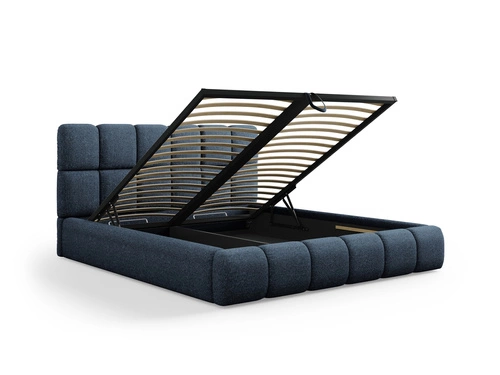 Čalouněná postel Bellis modrá 140x200 s úložným prostorem moderní do ložnice