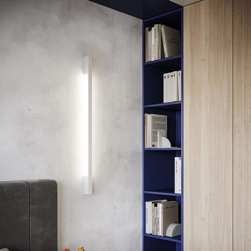 Nástěnné LED svítidlo SAPPO L bílé moderní do obýváku a ložnice hliník 150 cm