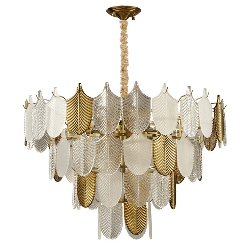 Závěsné svítidlo SECRET bílo-zlaté 80 cm moderní do obýváku a jídelny s nastavitelnou výškou