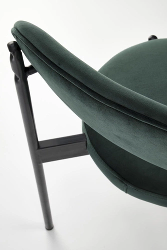 Zelená čalouněná sametová židle Camile do jídelny a obývacího pokoje moderní Intesi