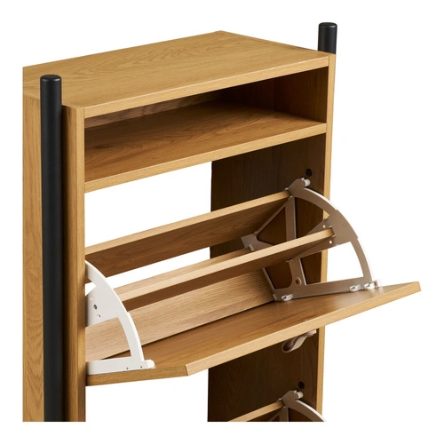 Úzká vysoká botníková skříň Barco dub přírodní do předsíně