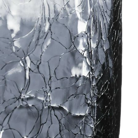 Váza Crackle 20cm kouřová