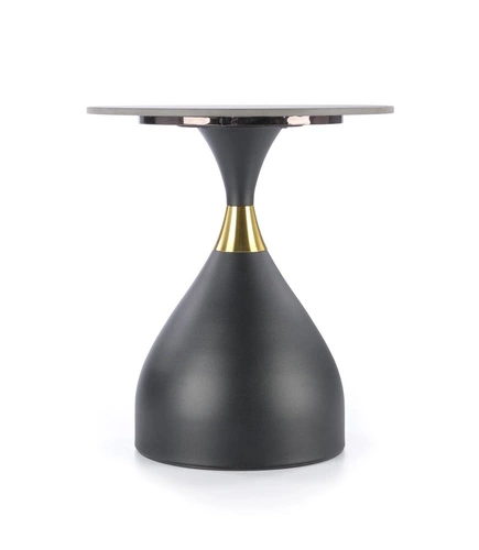 Konferenční stolek Cherka kulatý černý mramor keramika moderní glamour do obýváku 50 cm