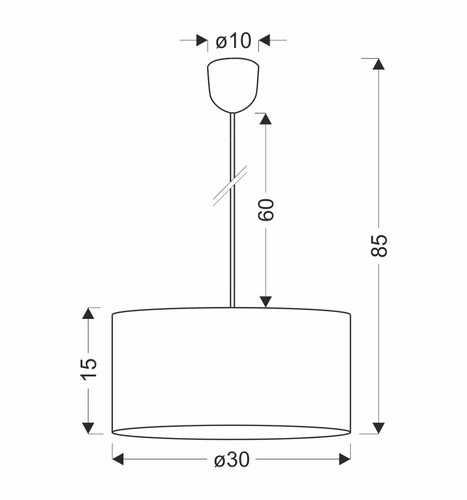 Závěsná lampa Ecoline černá 1x60W E27 stínidlo béžové barvy
