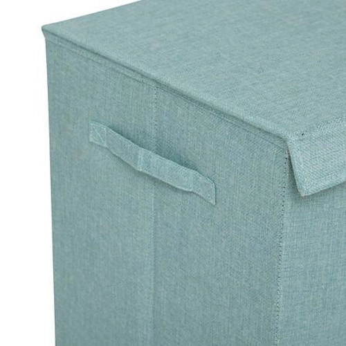 Skládací koš na prádlo 2 přihrádky do koupelny Colorama 74l světle modrý klasický 5five