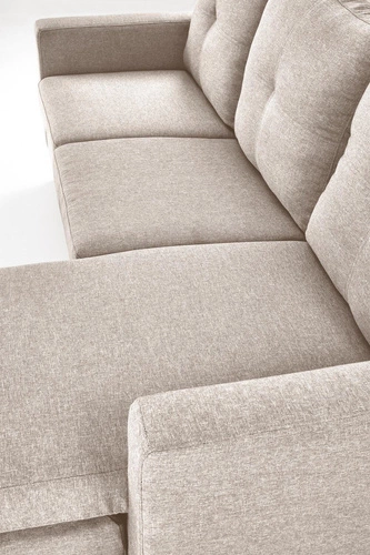 Moderní béžová čalouněná pohovka s podnožkou do obýváku Kahs Intesi