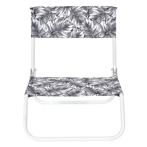 Skládací plážové křeslo Monstera Ventos moderní zahradní křeslo kovovo-textilní na pláž