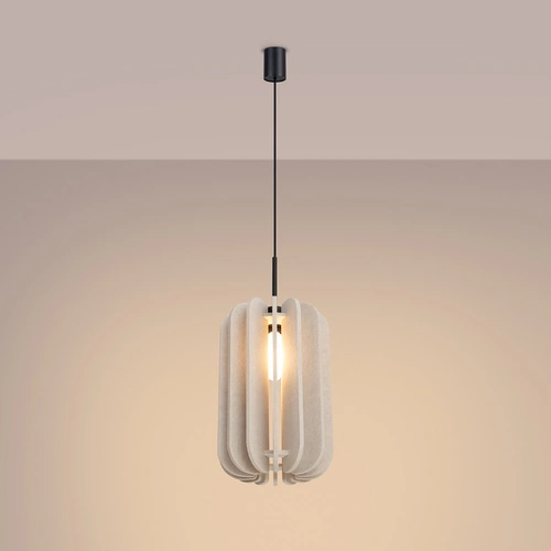 Závěsné svítidlo MULA 27 béžové moderní do obýváku a jídelny z filcu