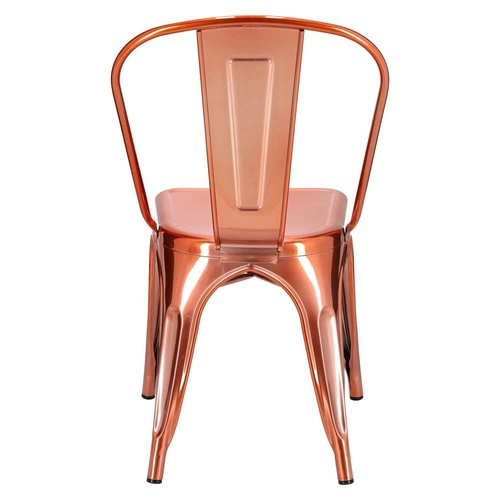 Kovová židle Paris měděná do jídelny a kuchyně ve stylu loft inspirovaná Tolix D2.DESIGN