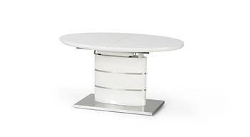 Rozkládací jídelní stůl Naspe bílý 140-180 cm moderní MDF deska kov Intesi