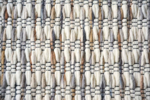 Vlněný koberec do obýváku Grain béžový 200x280 moderní ručně tkaný snadno čistitelný