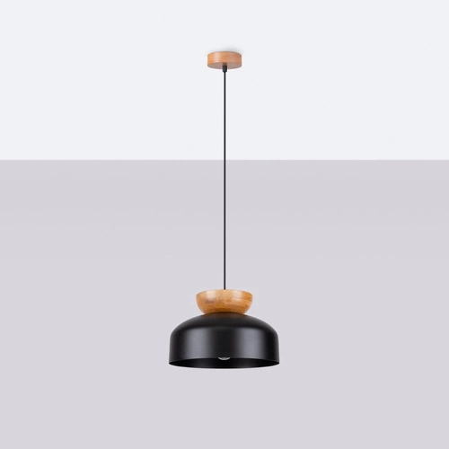 Závěsné svítidlo MARION černé skandinávské kulaté do kuchyně a jídelny nastavitelné