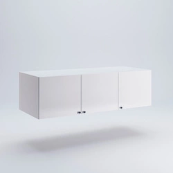 Třídveřový nástavec Flora v bílém lesku