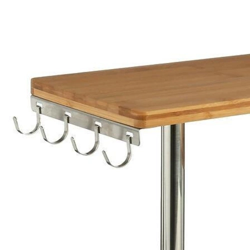 Bambusová kuchyňská police na koření se 3 úrovněmi a 4 háčky 5five simply smart