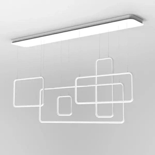 Moderní bílý LED stropní lustr Ledové Čtverce No.5 Altavola Design do obýváku 150 cm