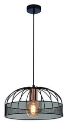 Závěsná lampa Levi zlatá 1x40W E27 stínítko černé