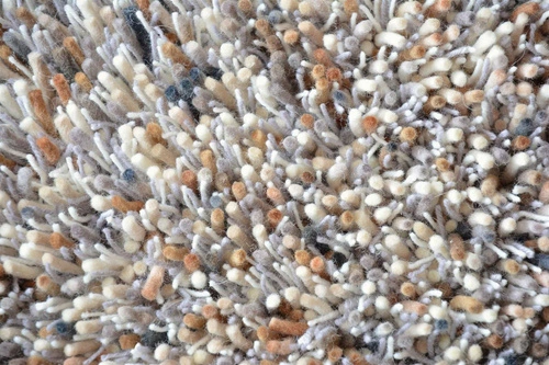 Moderní vlněný shaggy koberec do obýváku béžový 250x350 Carpets&More