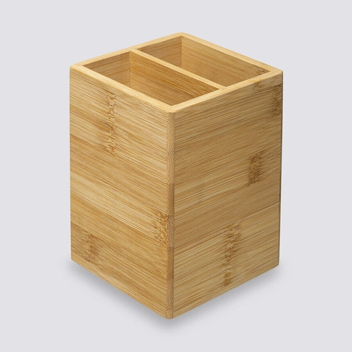 Bambusová nádoba na příbory 2 přihrádky