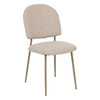 Čalouněná jídelní židle Camili béžová Atmosphera moderní s kovovými nohami