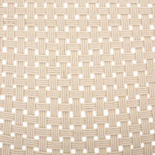 Relaxační křeslo Raina makramé boho z bavlny a dřeva do obýváku nebo na terasu bílé