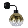 Nástěnné svítidlo Lady lampa černá 1x40W E27 zlaté stínítko