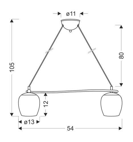 Závěsná lampa Serano patina 2x60W E27 krémové stínítko