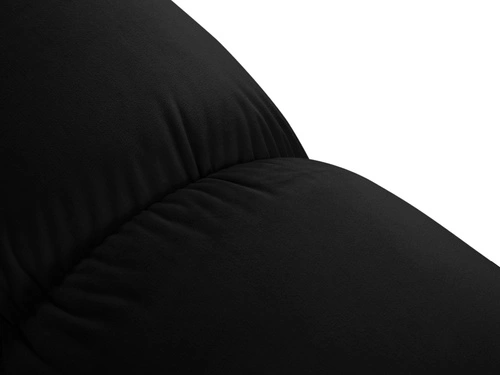 Taburet Bellis Black Velvet sametový prošívaný čtvercový do obýváku glamour černý 94x94 cm