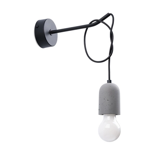 Nástěnné svítidlo NESO SOLLUX LIGHTING šedý betonový minimalistický do obýváku a ložnice