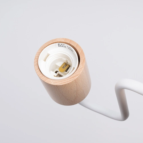 Nástěnné svítidlo TIMBO bílá moderní skandinávský loft do obýváku a ložnice dřevo kov