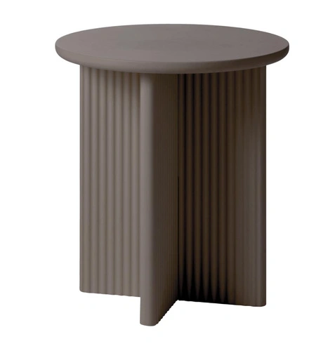 Konferenční stolek Palma kulatý 50 cm moderní šedý do obývacího pokoje