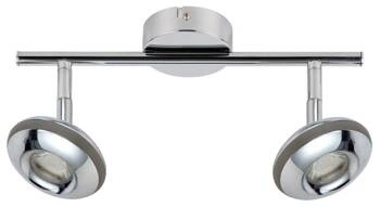 Skipper stropní světelný pás 2x6W LED cob kulatá hlava 1e s kloubovým systémem kd chrom