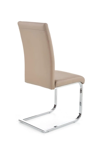 Jídelní čalouněná židle Yvone béžová ekokůže na chromované podnoži moderní Intesi