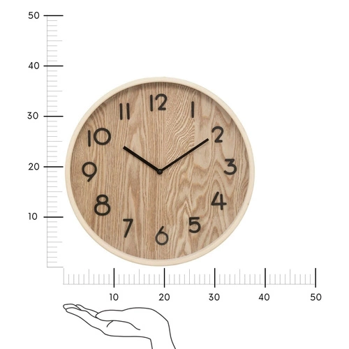 Nástěnné hodiny Ivana 38 cm skandinávský dřevěný tichý mechanismus do obýváku Atmosphera