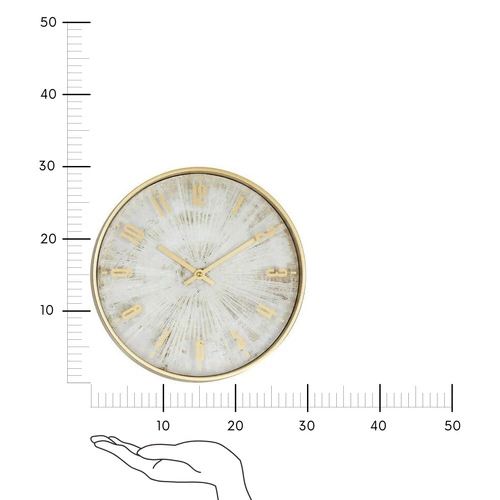 Nástěnné hodiny zlaté Izzie 30 cm Atmosphera moderní tiché do obýváku nebo ložnice