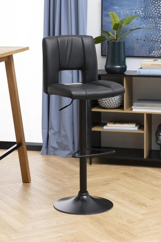 Židle barová Sylvia černá/černá