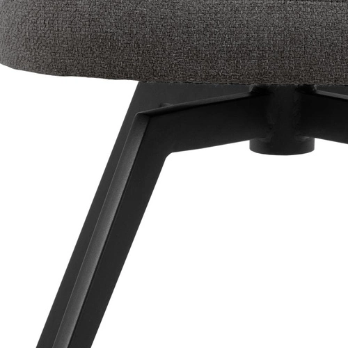 Jídelní židle Darlene Actona šedá čalouněná otočná moderní na černých nohách