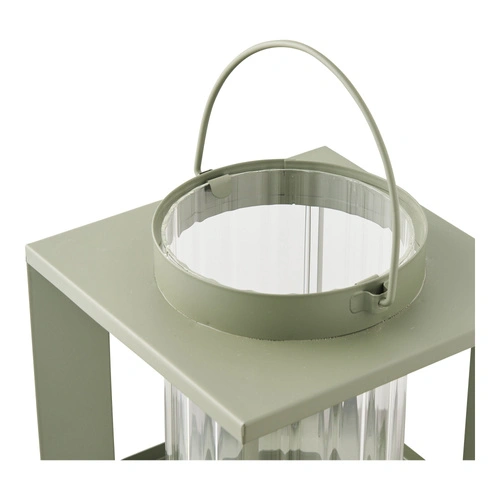 Zahradní lucerna Lohals zelená sklo a kov dekorativní na terasu a balkon