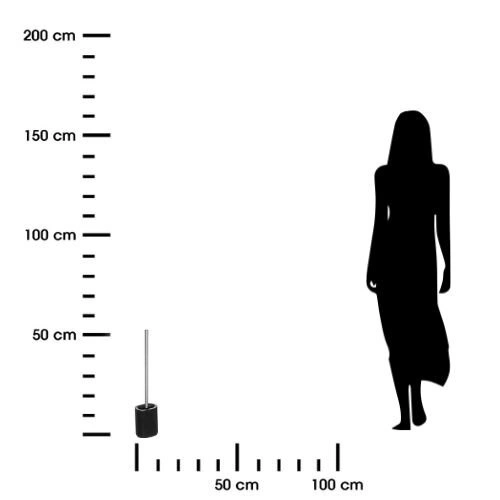Černý WC kartáč Siliflex 5five simply smart moderní do koupelny nerez ocel
