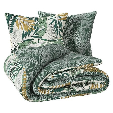 Bavlněné povlečení Tropik Atmosphera 240x220 zelené boho s povlaky do ložnice Oeko-Tex