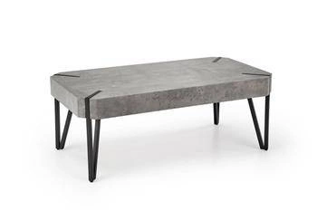 Konferenční stolek Lofty obdélníkový šedý betonový moderní loftový kovový do obýváku 110x60 cm