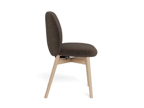 Jídelní čalouněná židle Joy hnědá bělený dub Actona