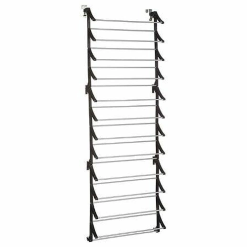 Černý závěsný botník na dveře Bulky 5five simply smart, 11 polic, vysoký, moderní