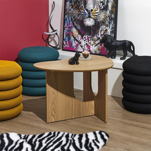 Konferenční stolek Calypso moderní atypický dub 60x48 cm do obýváku skandinávský styl