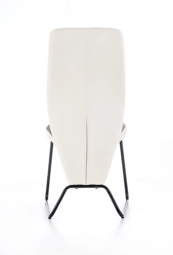 Čalouněná jídelní židle Michigan Intesi, moderní šedá ekokůže, černé lyžiny